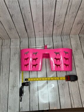 PINK Victoria's Secret Hot Pink Double Cup Shower Caddy with Dog Cutouts